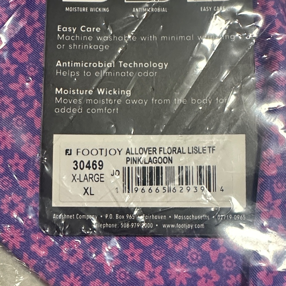 FootJoy Pink and Purple Allover Floral Shirt - Picture 4 of 4